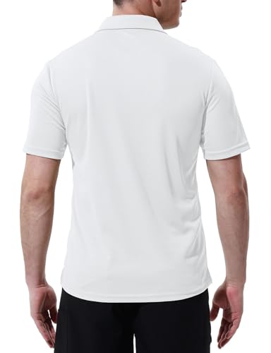 Image of Rdruko Men's Polo Shirts Short Sleeve Quick Dry Outdoor Golf Sports Shirts with Pocket