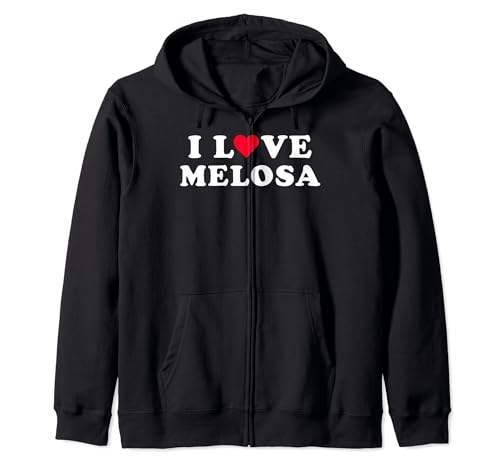 I Love Melosa Nom Melosa assorti pour petite amie et petit ami Sweat à Capuche