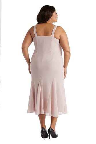 Image of R&M Richards Women's Beaded Pebble Georgette Evening Suit- Mother of The Bride, Cocktail Attire, Wedding Guest