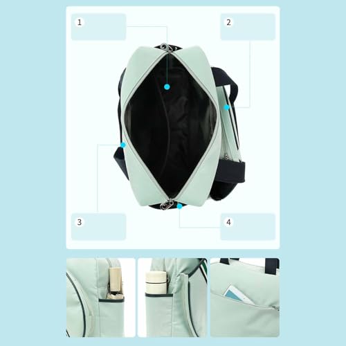 Bolsa de tenis con correa ajustable y cremallera resistente de tejido Oxford 4