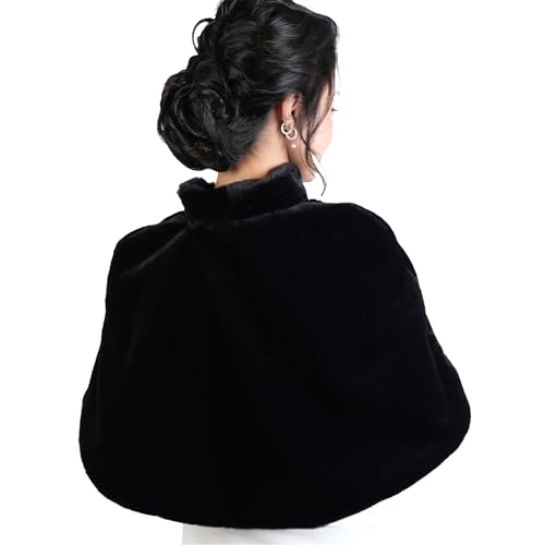 Image of LIMELIA Bride Wedding Faux Fur|Shawl Wrap Stole for Bride, Bridesmaid-Feather Scarf Fur for Evenings, Bridal Wedding Party