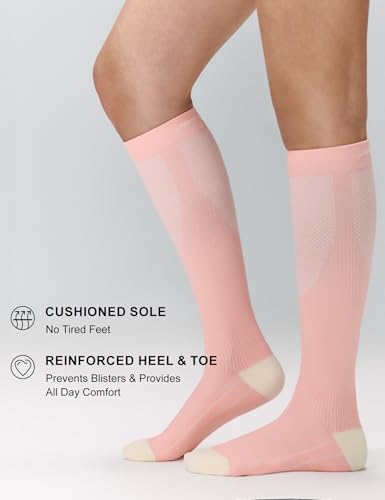 Image of FITRELL 3 Pairs Compression Socks for Women and Men 20-30mmHg-Circulation Support Socks