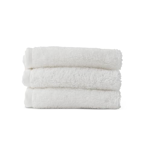 Image of Lalo Baby Washcloths 3-Pack - 100% Organic Cotton, Soft & Absorbent, Gentle on Sensitive Skin, Machine Washable Soft Kids Washcloths - Coconut