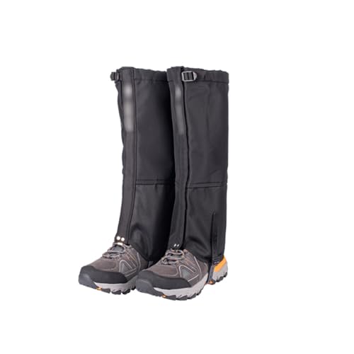 HEVOY Weed Eating Leg Guards, Waterproof Lawn Trimming Care Leg Protection, Men and Women Snow Boot Gaiters for Hiking, Walking, Hunting, Backpacking and Outdoor Climbing (Black, XL)
