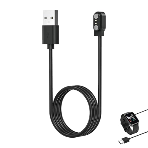 Smart Watch Charger Magnetic 2 Pin 2.84mm for YAMAY SW023, Willful SW021, SW025, Letsfit ID206, ID205L, ID205U, ID205S, ID216, Umidigi Uwatch 3S, Uwatch 2S, Smart Watch Charging Cable (60cm) USB A