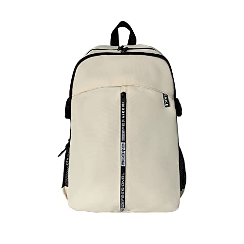 Mochila casual, mochila escolar, mochila escolar, mochila portátil, resistente al agua, moda, para niños y niñas, beige