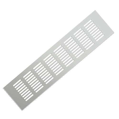 Genérico Rejilla de ventilación de Aluminio Plateado Resistente: Rejilla Cuadrada de 200 mm de Ancho para una ventilación óptima en el hogar y la Oficina, Rejilla de Control de Flujo de Aire de 200 x