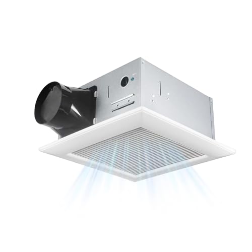 Ventilador de Extracción para Baño mw, 80 CFM, Ultra Silencioso (0,8 sones), Instalación en Techo para Baños hasta 80 pies cuadrados, No Requiere Acceso al Ático, Certificado ETL y FCC miniatura 1