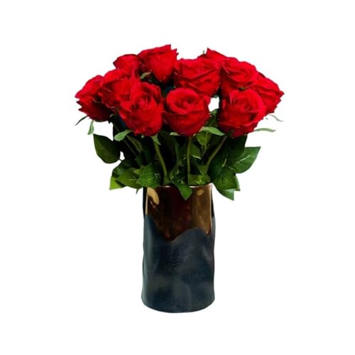 Flores artificiales en jarrones Ramo de flores falsas, decoraciones interiores, arreglo de flores de simulación, arreglos florales for sala de estar, centros de mesa Decoración de mesa(Red)