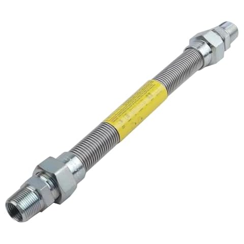 LONGKEES 0L4836A Fuel Line Flex 3/4" No PVC Fuel Supply Flex Hose 0D3031 Stainless Steel Flex Hoses Cover