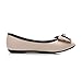 BVKHR Women's Ballet Flat Shoes Fashion Bowknot Flats Round Toe Wedding Flats Apricot Size 6