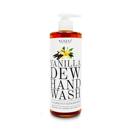 MEDSPACLINIC Jabón de manos de vainilla, nutritivo y refrescante, líquido lavado a mano con aroma de vainilla