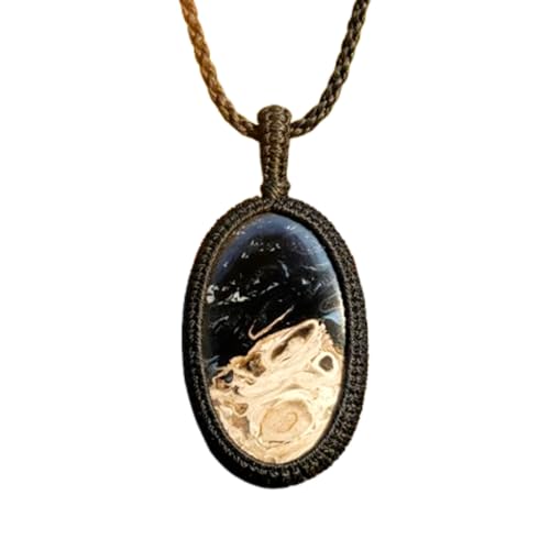 Collier jaspe zébré naturel noir et blanc pour look bohème chic