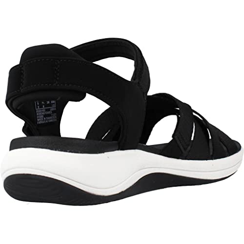 Image of Clarks womens Mira Tide Black Flat Sandal