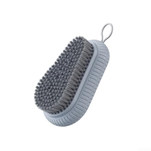 Bebykilemi Juego de cepillos para fregar para uso diario en estufas, fregaderos y duchas con diseño de mano eficiente para trabajos detallados (gris)