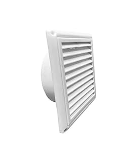 KIRMANI All-In One Ventilation Back Cover White Use In Exhaust Fan Or Chimneys -6 Inches - Plastic