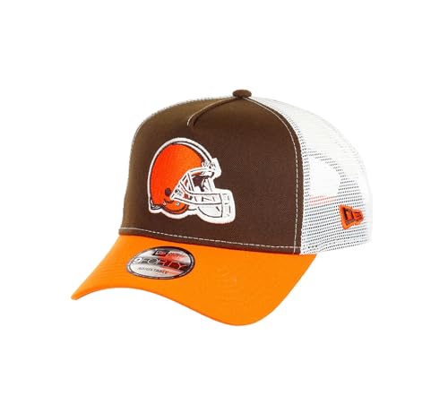 New Era Cleveland Browns NFL Two Tone Marron Orange 9Forty A-Frame Casquette de Camionneur Ajustable