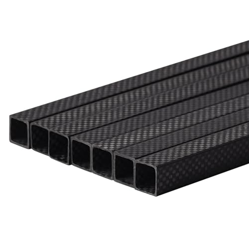 1Pcs 3K Texture Length 500mm OD8mm 10mm 15mm 20mm 25mm 30mm 100% Full Carbon Plain Matte Fiber Rectangular Square Tube for RC 3K Carbon Fiber Square(25x25x22mm)