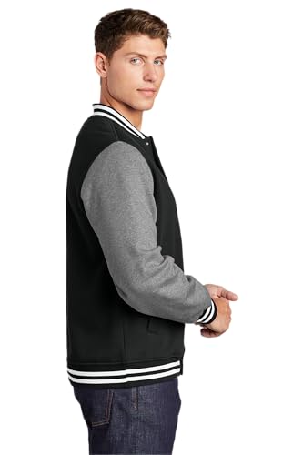 SPORT-TEK Unisex Fleece Letterman Jacket2