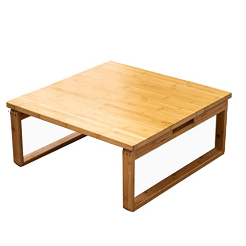 Table basse pliante en bambou style japonais pour optimiser les petits salons encombrés