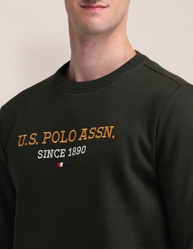 Image of U.S. Polo ASSN. Men's Logo Crew Neck Casual Cotton Regular Fit Sweatshirts