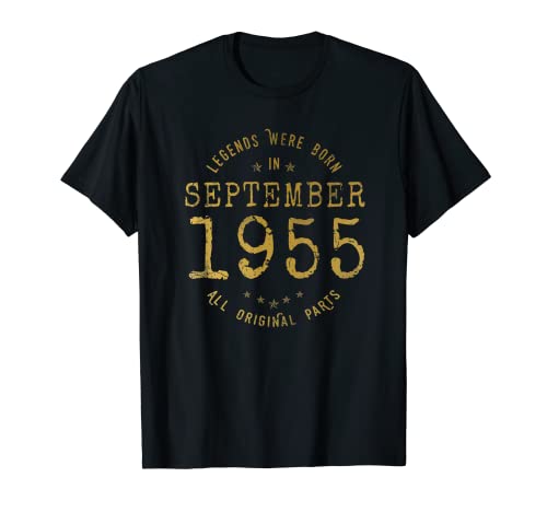 67 años Cumpleaños Las Leyendas nacen en Septiembre de 1955 Camiseta