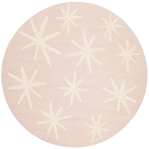 Image of Sifa Carpet Round Handmade Mid-Century Modern Abstract Premium Wool Entryway Foyer Living Room, Bedroom Kitchen Area Rug, Weight -15 Pund, Size-5x5 Feet (60x60 Inch Round)