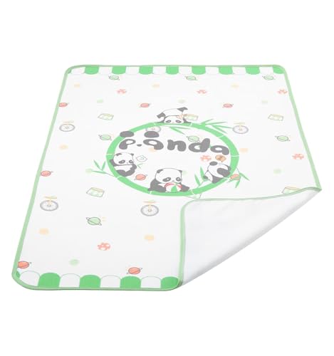 Landofgenie 防水シーツ 1枚 80*120CM 綿100% 通気 速乾 洗える 生理 シーツ 防水- パンダ 柄