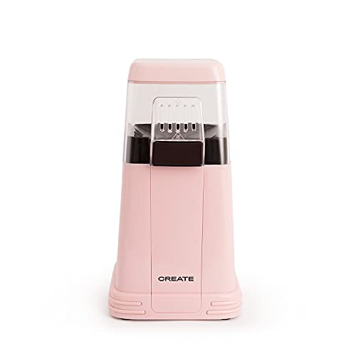 CREATE/POPCORN MAKER/Máquina Eléctrica de Palomitas de Maíz Rosa Mate/Sin aceites o grasas, Fácil de limpiar, Palomitas en 3 min, 80g de maiz por tanda, Sitema de seguridad, 1200W