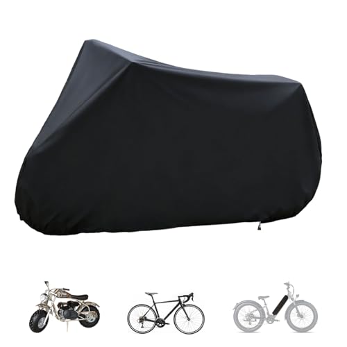 Waterproof Bike Cover for 2 or 3 Bikes Outdoor Storage, 2XL Bicycle Transportation or Travel Covers– Rain/Snow/Dust Resistant Cover for Mountain, Ebike or Motorcycle