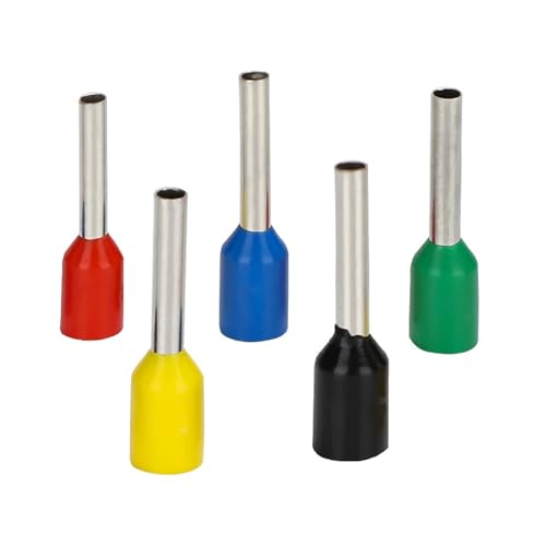 Cosses câble isolées E7512 lot de 1000 connecteurs tubulaires rouges terminaux anneaux sertissage