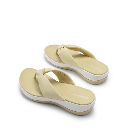 Image of DREAM PAIRS Platform Flip Flops for Women Cushioned Thong Sandals with Soft Eva Foam Insole Lightweight Lycra fabric Comfort Dressy Slides Slippers for Summer Beach