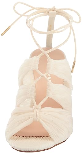 Teresa Pearl Pleated Lace-Up Sandal2