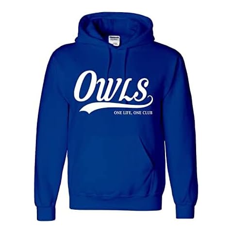 Owls Hoodie Football Gift - one Life one Club Idea Present F65 (Adult Large, Blue) Cover
