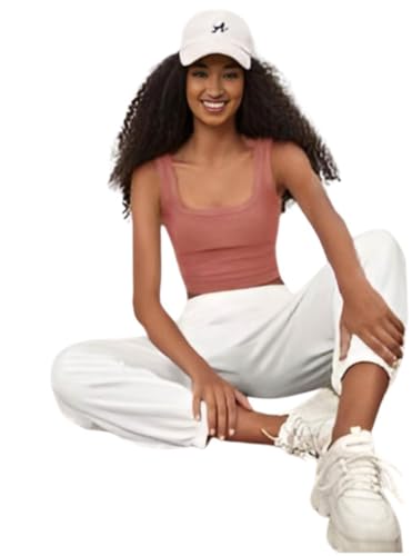 Image of Ben Martin Women's Cotton Stretchable Square Neck Sleeveless Tank Top