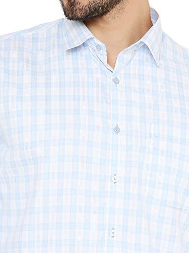 Image of Maharaja Slim Fit Small Checks Shirt for Men