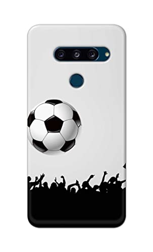 Image of Printed Hard Back Cover Case for LG V40 ThinQ Back Cover (Football Icon) -1302