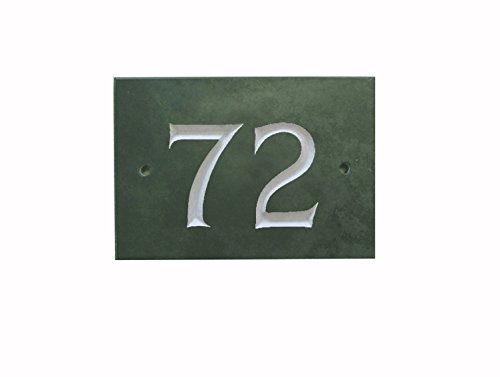 Green Slate House Number (1-99) (No 72)