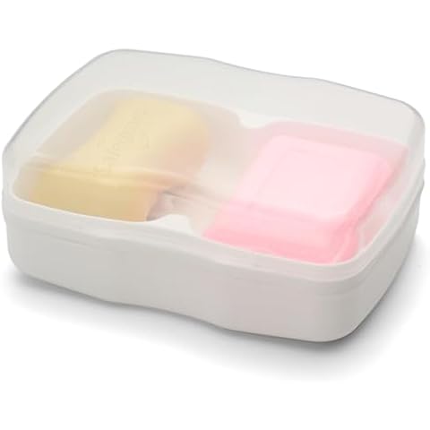 Dual Compartment Soap Dish, Large Capacity Bar Soap Holder, Shampoo Bar Holder, with Drainage Layer, Soap Container for Bathroom, Shower, Bathtub, (1pc, White) Cover