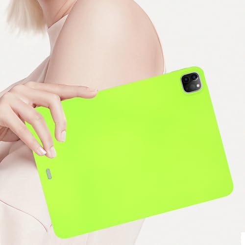 Coque iPad Pro 13 2024 silicone vert fluo pour ne plus perdre sa tablette - 6