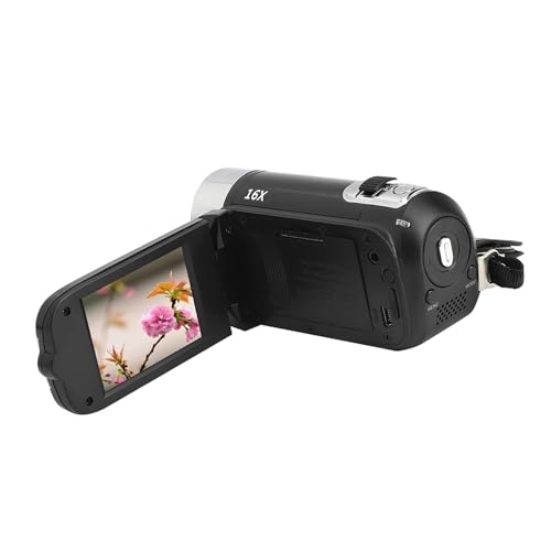 Vintage Camcorder Video Camera, 6X Digital Zoom 2.7 Inch Colourful Display Screen Handycam, High Definition Camera Image Video Shooting Camcorder US Plug 110 to 240V