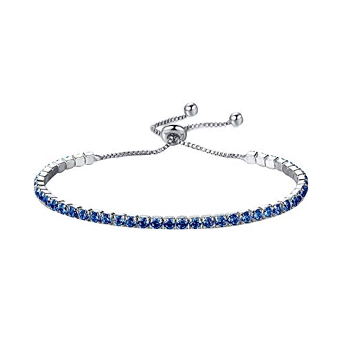 Cosanter Femme Chakra Bracelet Guérison Boho Cadeau d'anniversaire Petite Amie Gemstone Charm Bijoux À La Main Bijoux Pierre Naturelle-Bleu