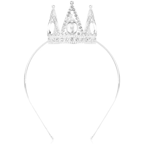 Velscrun Silver Crystal Tiara Headband Crowns for Women Princess Girls Tiaras Halloween Queen Crown Princess Quinceanera Headpieces for Birthday Prom Bride Wedding Pageant Party Hair Band