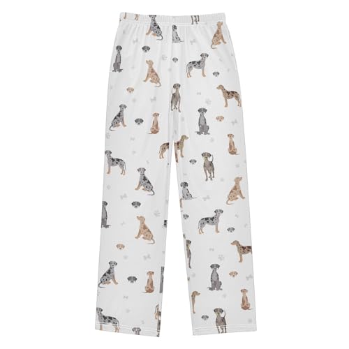 Boys' Pants Catahoula Leopard Dog Head Long Bottoms Jogger Pants Elastic Waist Trousers with Pockets S-XL