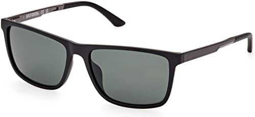 Sunglasses Harley-Davidson HD 0970 X 02R Matte Black/Green Polarized