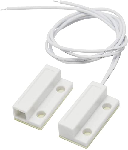 Image of Magnetic Reed Switch MC-38 NC Surface Mount Wired Door Window Alarm, Magneti Door Switch, Contact Sensor, for Home Security and Burglar Alarm Magnetic Reed Switch,Sets of 3