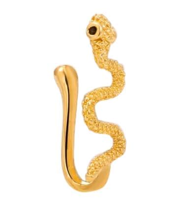 Gold Textured Snake nose pin-picture-41