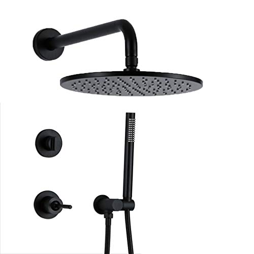 Système de douche mural noir mat pour une ambiance spa de luxe à la maison