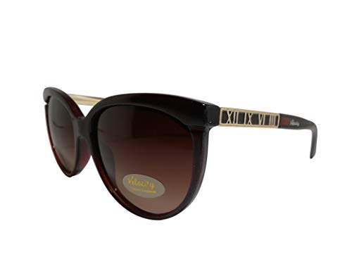 Image of Velocity Women Roman Number Cat-Eye Premium Polarized Sunglasses | 89061