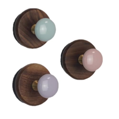 3 Pcs Colorful Magnetic Hooks Heavy Duty Magnet Hook Strong Neodymium Magnetic Coat Hooks Magnetic Hanger for Refrigerator, Metal Door, Locker for Hanging Towel, Bag, Umbrella (Green+Pink+Purple)